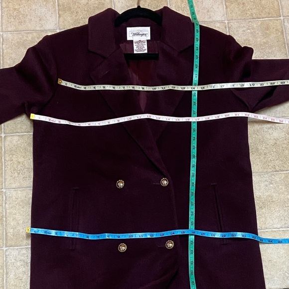 Vintage Worthington Burgundy Wool Blend Coat Size 8A Made By USA - Picture 14 of 16